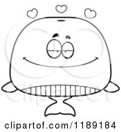 Cartoon Of A Black And White Loving Whale Mascot Royalty Free Vector Clipart