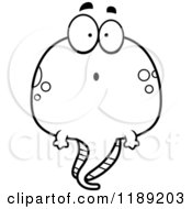 Cartoon Of A Black And White Surprised Tadpole Mascot Royalty Free Vector Clipart by Cory Thoman