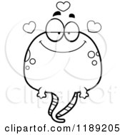 Cartoon Of A Black And White Loving Tadpole Mascot Royalty Free Vector Clipart by Cory Thoman