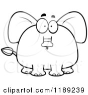 Cartoon Of A Black And White Surprised Elephant Mascot Royalty Free Vector Clipart