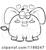 Cartoon Of A Black And White Loving Elephant Mascot Royalty Free Vector Clipart