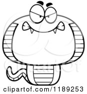 Cartoon Of A Black And White Mad Cobra Snake Mascot Royalty Free Vector Clipart