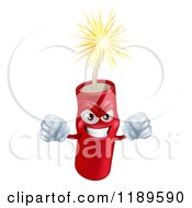 Poster, Art Print Of Mad Lit Dynamite Mascot With Fists