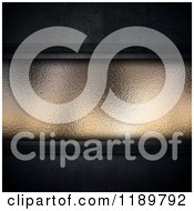 Clipart Of A 3d Dark Concrete Background And Textured Metal Royalty Free CGI Illustration