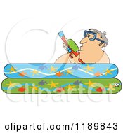 Poster, Art Print Of Man Holding A Squirt Gun In A Kiddie Pool