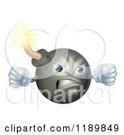 Poster, Art Print Of Mad Bomb Mascot Holding Up Fists