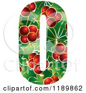Poster, Art Print Of Christmas Holly And Berry Capital Letter O