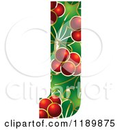 Poster, Art Print Of Christmas Holly And Berry Capital Letter J