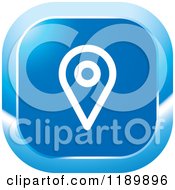 Clipart Of A Blue Location Pin Icon Royalty Free Vector Illustration