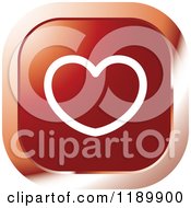 Clipart Of A Red Heart Icon Royalty Free Vector Illustration