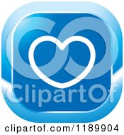 Clipart Of A Blue Heart Icon Royalty Free Vector Illustration