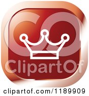 Clipart Of A Red Crown Icon Royalty Free Vector Illustration