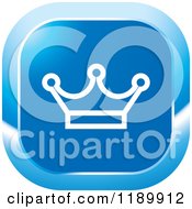 Clipart Of A Blue Crown Icon Royalty Free Vector Illustration