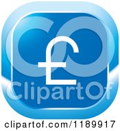 Clipart Of A Blue British Pound Currency Icon Royalty Free Vector Illustration