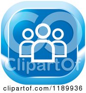 Clipart Of A Blue People User Icon Royalty Free Vector Illustration