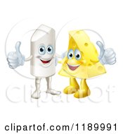 Poster, Art Print Of Happy Chalk And Cheese Holding Thumbs Up