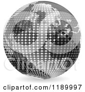 Poster, Art Print Of Grayscale Halftone Globe