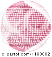 Clipart Of A Pink Halftone Globe Royalty Free Vector Illustration