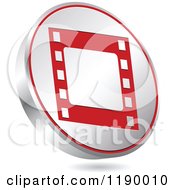 Floating Round Silver And Red Film Strip Icon