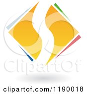 Clipart Of An Abstract Letter S Over Colorful Squares Royalty Free Vector Illustration
