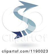 Poster, Art Print Of Abstract Letter S Curvy Arrow