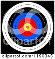 Poster, Art Print Of Target With Colorful Rings On Black