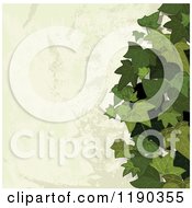 Clipart Of A Distressed Stone Background With Ivy Royalty Free Vector Illustration by Pushkin