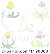 Clip Art Of Blooming Flowers Royalty Free Vector Illustration by lineartestpilot