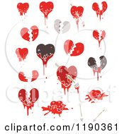 Cartoon Of Broken Hearts Royalty Free Vector Illustration by lineartestpilot