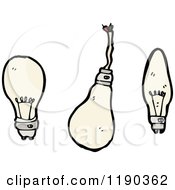 Cartoon Of Lightbulbs Royalty Free Vector Illustration