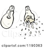 Cartoon Of Lightbulbs Royalty Free Vector Illustration