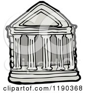 Cartoon Of A Greek Building Royalty Free Vector Illustration by lineartestpilot