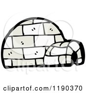 Cartoon Of An Igloo Royalty Free Vector Illustration by lineartestpilot