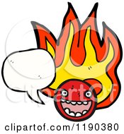 Poster, Art Print Of Flaming Circle Monster Speaking