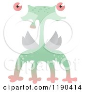 Cartoon Of A Google Eyed Monster Royalty Free Vector Illustration