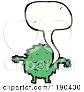 Cartoon Of A Monster Speaking Royalty Free Vector Illustration