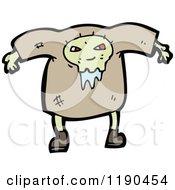 Cartoon Of A Green Ghoulish Monster Royalty Free Vector Illustration