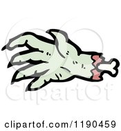 Cartoon Of A Severed Monster Claw Royalty Free Vector Illustration