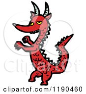 Cartoon Of A Dragon Royalty Free Vector Illustration