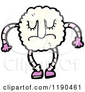 Cartoon Of A Fluffy Cloud Character Royalty Free Vector Illustration by lineartestpilot