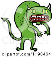 Cartoon Of A Monster Royalty Free Vector Illustration