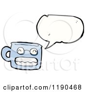 Cartoon Of A Mug Speaking Royalty Free Vector Illustration
