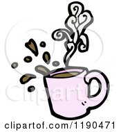 Cartoon Of A Coffee Cup Royalty Free Vector Illustration