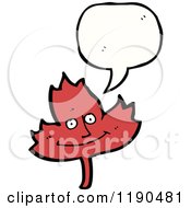Cartoon Of A Leaf Speaking Royalty Free Vector Illustration