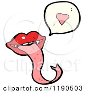 Cartoon Of Vampire Lips Speaking Royalty Free Vector Illustration