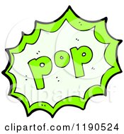 Cartoon Of A Speaking Bubble With The Word Pop Royalty Free Vector Illustration by lineartestpilot
