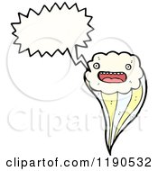 Cartoon Of A Tornado Speaking Royalty Free Vector Illustration by lineartestpilot