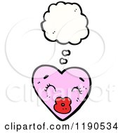 Poster, Art Print Of Pink Heart Thinking