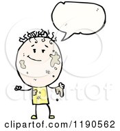 Cartoon Of A Muddy Boy Speaking Royalty Free Vector Illustration