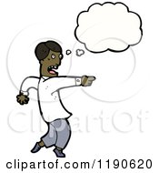 Cartoon Of A Black Businessman Thinking Royalty Free Vector Illustration by lineartestpilot
